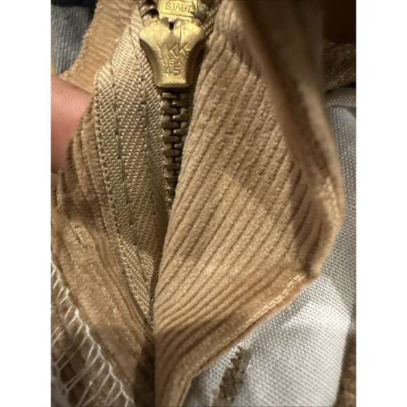 VTG 70's Levi's 719-1523 Corduroy Size 26x28 Student Fit Tan Pants YKK 45 zip - Picture 7 of 7